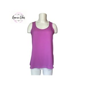 EXPRESS Lilac Sheer Open Back Tank